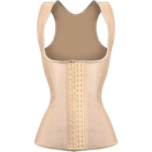 Latex Waist Trainer Nude Latex Waist Trainer Vest For Women rubber vest for Body Slimming Waist Corsets w3427