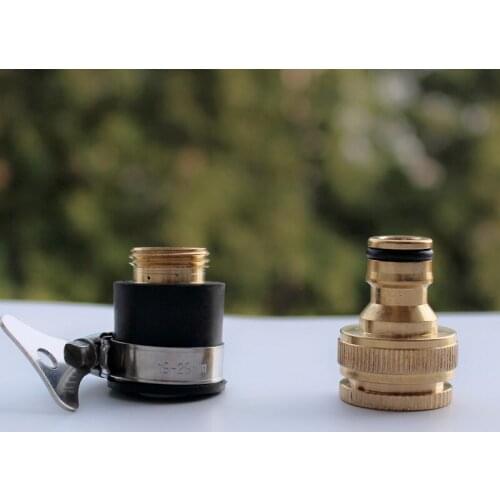 Brass Garden Irrigation Quick Connector Set Tap Quick 1/2" Universal Connector With Thread Tap Hose End Connector XX205
