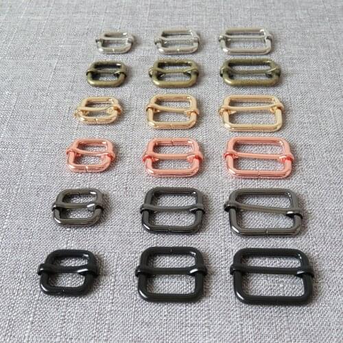 50PCS 15mm 20mm 25mm 32mm 38mm Metal Belt Buckle Adjuster Slider For Bag Handbag Pet Dog Collar Sewing Garment Luggage Accessory