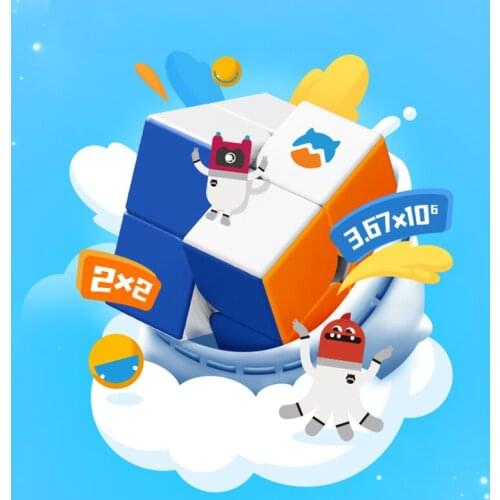Monster Go Skew Cube MG251 2X2 Magic Cubes 2x2x2 Monster Go Pyraminx Speed Cube Educational Professional Competition Kids Toys