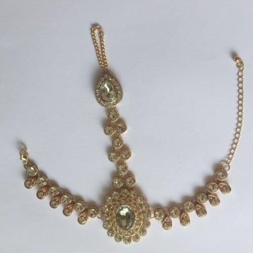 NEW Handmade Kundan stones hand chain hand jewelry matha Panja bracelet