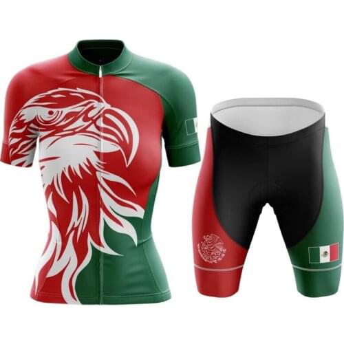 NEW Mexico summer Women Cycling sets / Cycling Suit Customized Road Mountain Race Top cycling clothing GEL Breathable Pad