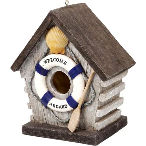 Hand-Painted ing Birdhouse Garden Bird House Birds Nesting Box