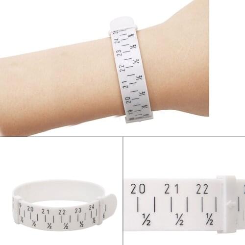 1pcs Plastic Bracelet Bangle Sizer Gauge Wristband Measuring for Diy Jewelry Making Tools Accessories Equipment Length 15-25cm