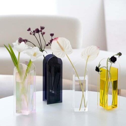 Nordic Ins Simple Acrylic Transparent Vase Decoration Home Decoration Flower Arrangement Dried Flower Hydroponics