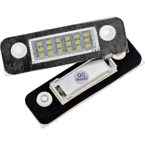 2Pcs 12V 18 LED Car License Plate Light White Number Plate Lamps Light SMD For Ford Fusion for Mondeo/MK2 for Fiesta MK5 E7CA