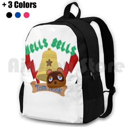 Hells Bells : The Animal / Crossover Outdoor Hiking Backpack Waterproof Camping Travel Animal Gaming Games Tom Nook Nintendo
