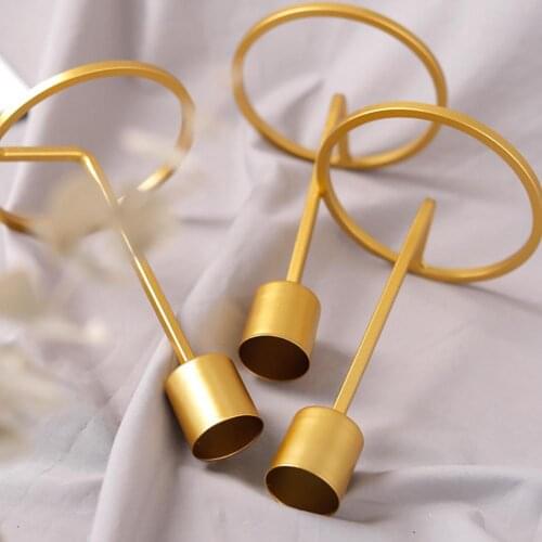 Iron Crafts Single Head Candle Holder Candlestick Romantic Wedding Table Decor Candle Holder