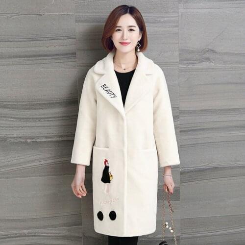 Fur Womens Coat Winter Jacket Women 2020 Natural Sheep Shearing Fur Coats Long Warm Real Wool Jackets Overcoat 925LW825 s s