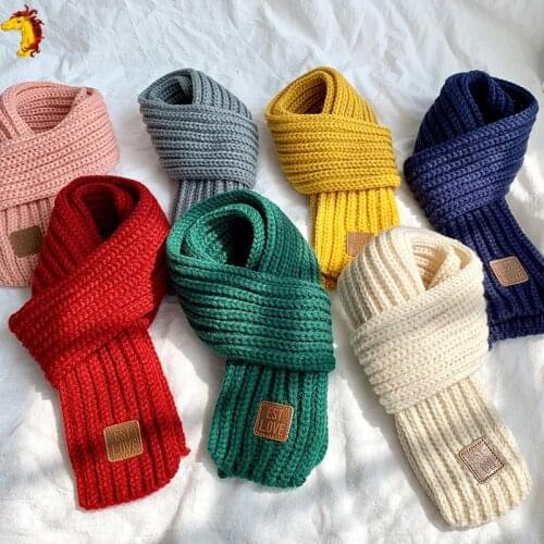 Winter childrens little scarf boy and girls neck wrap Winter childrens warm wool baby neck wrap Autumn babys knitted neck wr