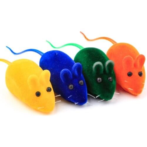 1 PCS Cat Toy Mouse Plush Fur Mouse Pet Toy Kitten Funny Movement Rat Little Interactive Bite Toy For Cats