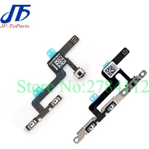 10Pcs Volume Button Flex Cable for iPhone 6 6G 4.7" 6P 6S Plus 6SP 5.5'' Mute Silent Switch with Metal Bracket repair Parts