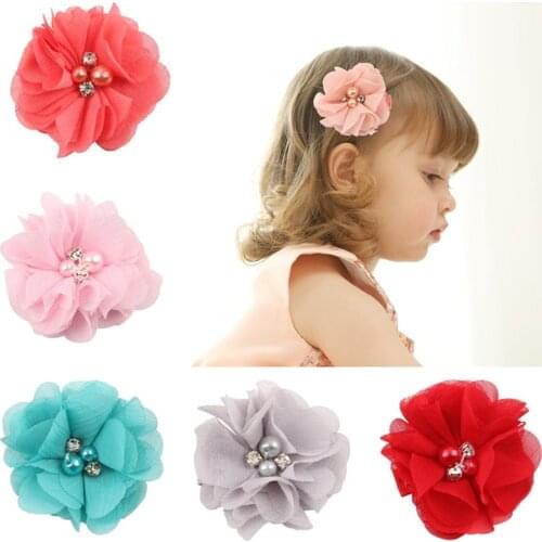10 PCS/lot Baby Hair Clips Girls Hairpin Bow Accessories Kids Children Flower Handmade Head Wear Hairpin for Wedding Party Gifts