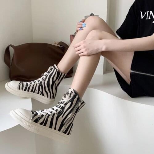 2021 autumn fashion leisure car stitched canvas female adult flat-heel solid color high-top Korean style breathable black women