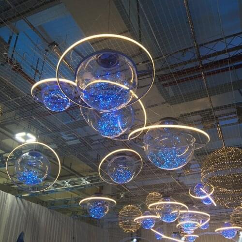 3PCS/LOT 40cm Diameter Wedding Ceilling Decoration Wedding Shiny Led lights Roof Decor UFO Style Bling Lighting