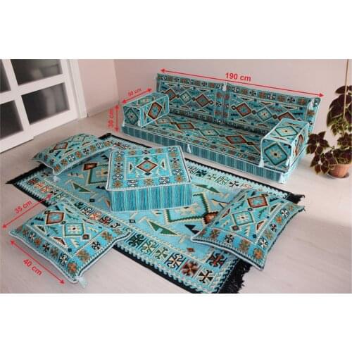 Arab seat Oriental patterns, Ottoman table, Hookah sofa, Carpet, Sofa, Pillow, Cushion