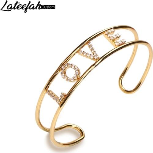Lateefah Custom Name Bracelets Women Men Bracelet Personalized Hand Made Gold Jewelry Colorful Zicorn Letter BraceletsJoy Gifts