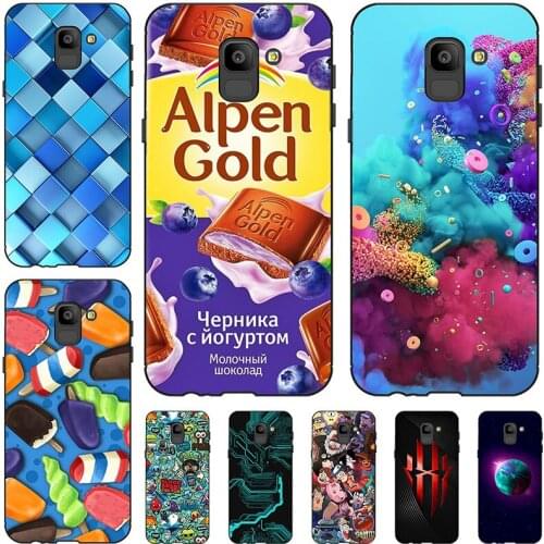 For Coque Samsung Galaxy j6 2018 Case Plastic Hard PC Phone Case For Samsung Galaxy j6 2018 SM-j600f j600f Back Cover Cartoon