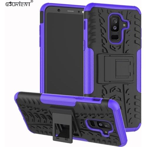 For Samsung Galaxy Jean A6 Plus 2018 Hybrid Armor Bumper Cover SM-A605FN/DS SM-A600FN/DS Shockproof Stand Rugged Phone Case