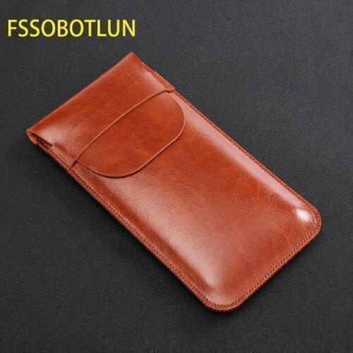 FSSOBOTLUN,For ASUS ZenFone Ares (ZS572KL)/ZenFone 5Z (ZS620KL) Phone Cover Pouch Handmade Leather Protective Case Sleeve Bag