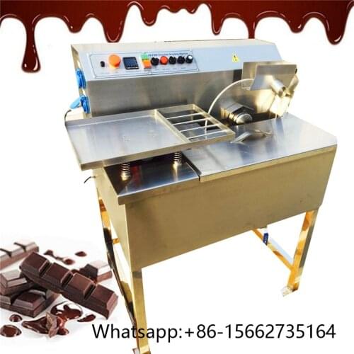 Commercial CE approved 30 kg per batch chocolate melting tempering machine with vibration table