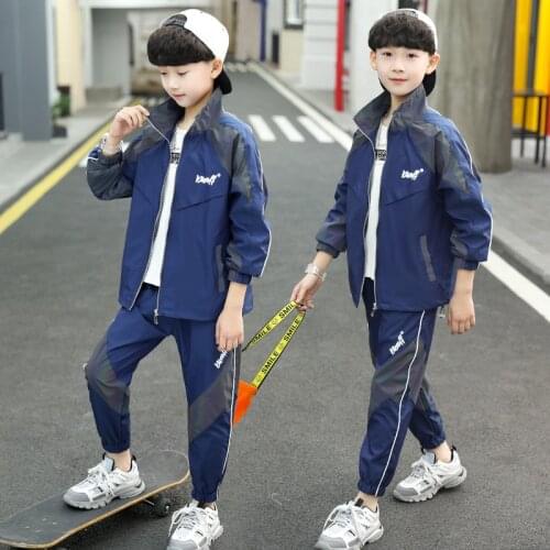 Luminous Spring Summer Girls Clothing Suits Coat +Pants 2pcs/Set Kids Teenager Outwear Sport Cotton Formal High Quality