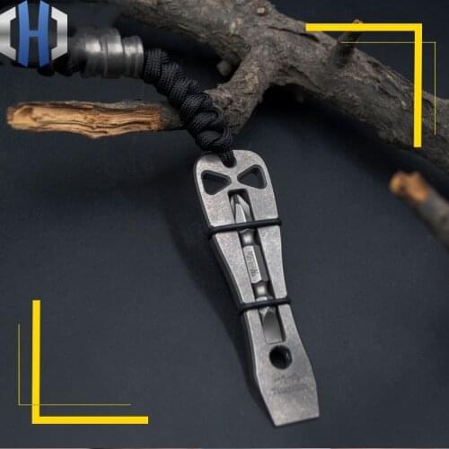Titanium Alloy Crowbar TC21 Crowbar Outdoor EDC Multi-function Survival Tool Titanium Screwdriver Screwdriver