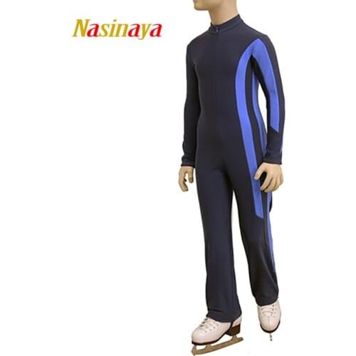 Nasinaya Figure Skating Leotard Jumpsuit For Boys Kids Man One Piece Customized Patinaje Ice Skating Costume Gymnastics