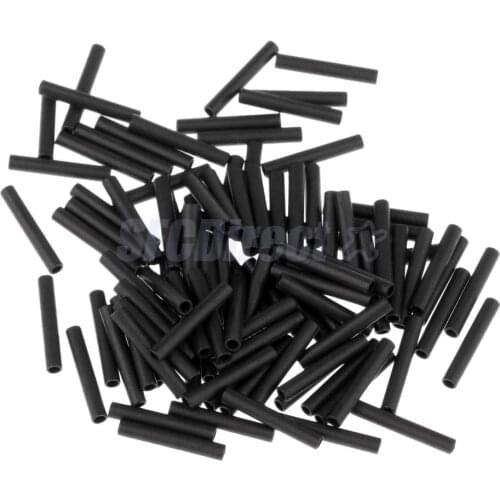 100 Pieces Single Barrel Crimp Sleeves Fishing Wheel Crimp Sleeves Copper Tube Connector
