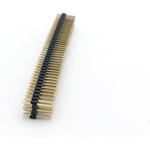 50pcs PCS Gilded 3 x 40 Pin Straight Row 2.54mm Round Male pins Header