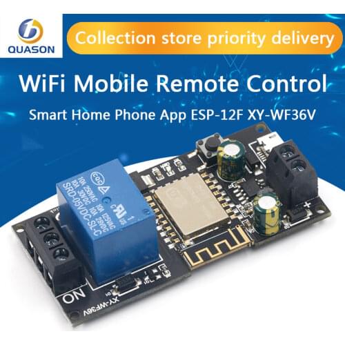 Sinilink WIFI mobile phone remote control relay module DC6V~36V smart home phone APP ESP-12F XY-WF36V