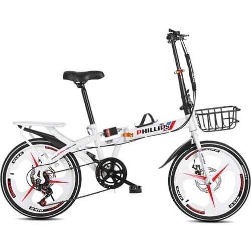 Folding bicycle 16 inch 20 inch adult male and female ultra-light with variable speed disc brake childrens bicycle