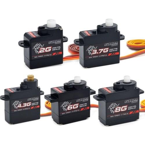 Surpass Hobby Airplane Digital Servo 2g 3.7g 4.3g 6g 8g Micro Mini Servos for 1/24 RC Car Airplanes Fixed-wing Helicopte