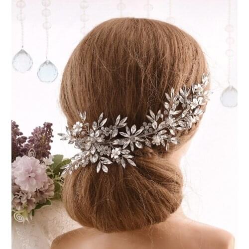 ZMHP289 Bridal Tiara for Women Wedding Head Band Bride Hair Accessories Crystal Headpiece Headdress Wreath Bridesmaid Gift