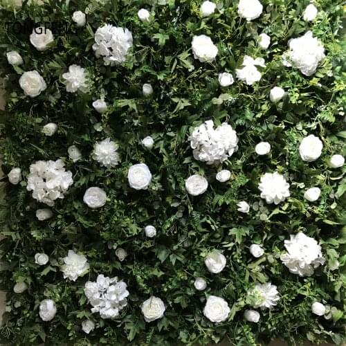 TONGFENG 8pcs/lot Tropical plant 3D wall Flower runner wedding Artificial green plants wedding backdrop decoration