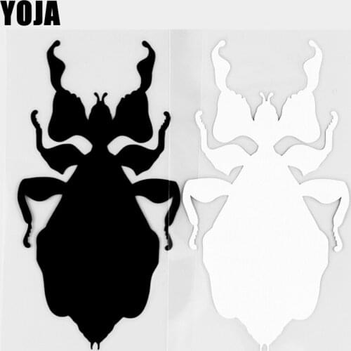 YOJA 8×15CM Cartoon Different Mantis Animals Pattern Vinyl Decal Car Stickers Black/Silver 19C-0435