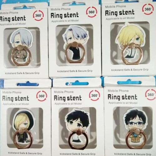 1 Pcs Cartoon Anime YURI!!! on ICE Sword Stay Acrylic Mobile Phone Ring Bracket 360 Degree Phone Holders Stand Figure Toys Gift
