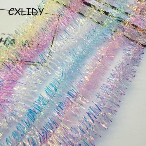 5Pcs Christmas Tree Decoration Birthday Party Iris Color Strips Unicorn Party Decoration for Kids Christmas Supplies qq201