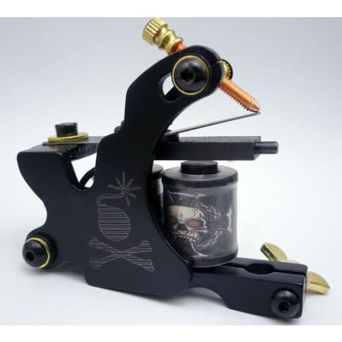 5Pcs/lot Professional Handmade Tattoo Machine 10 Wrap Coils Iron Cast Frame Custom Tattoo Gun For Liner Shader HTM-6283