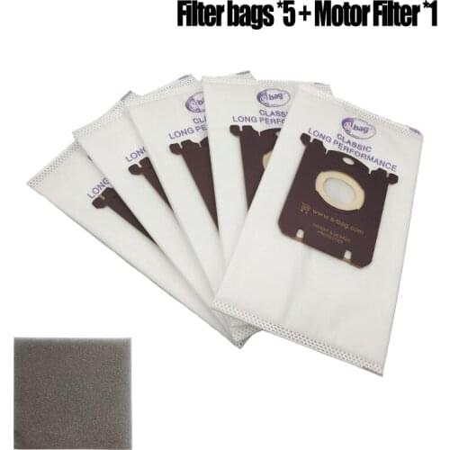 6-PACK CLEAN DOLL S-Bag Dust Bag for Vacuum Cleaner Philips Bags FC8220 FC8390 FC8410 FC8613 FC9050 FC9130 HR8350 HR8426