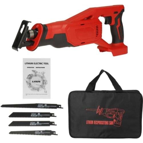 Electric Cordless Reciprocating Saw with 4 Saw Blades Woodworking Metal Cutting Electric Saw for Makita Battery 18V Power Tool
