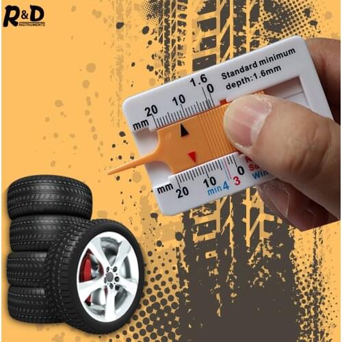 0-20mm Car Tire depth gauge Tyre Tread Depthometer Depth Indicator Gauge Gage Motorcycle Trailer Van Wheel Measure Tool