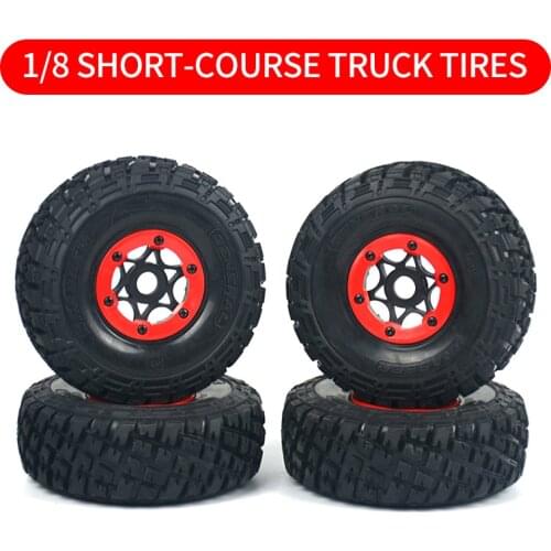 1/8 Short-course Truck Tires 17mm Adapter RC Remote Control Car Mojave Non-adhesive Soft Grip Off-road Buggy Wearable Wheel Tire