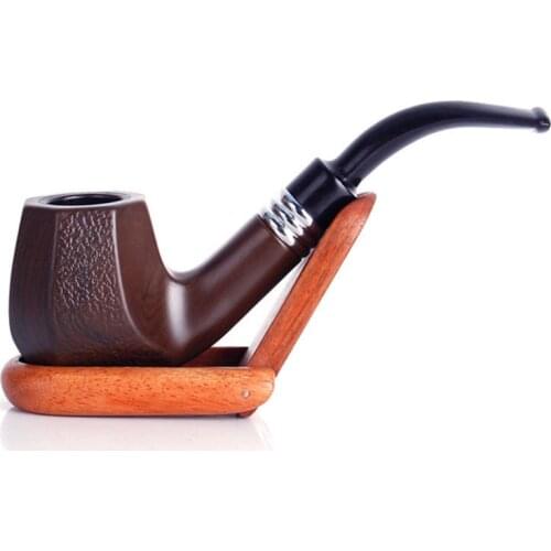 Classic Hexagon Resin Pipe Chimney Filter Long Smoking Pipes Tobacco Pipe Cigar Gifts Narguile Grinder Smoke Mouthpiece