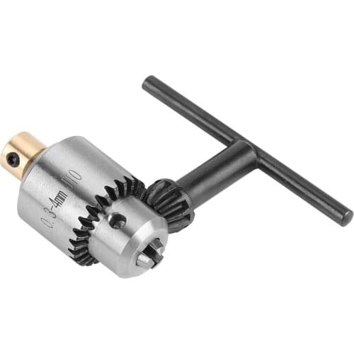 Micro 0.3-4mm JTO Taper Mounted Drill Chuck and Wrench with Chuck Key for Lathe Electric Drill