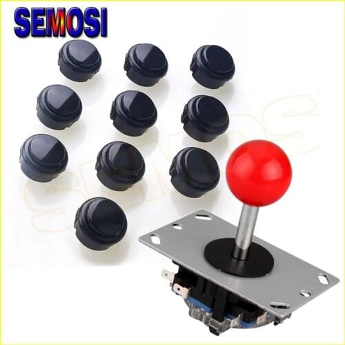 DIY Jamma Arcade Kit 8 Way Sanwa Joystick 30mm Push Button Switch for Arcade Games Parts Set