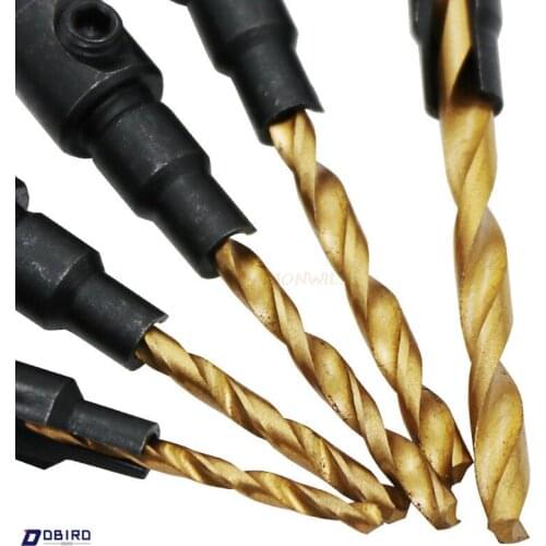 5pcs Countersink Drill Woodworking Bit Set Drilling Pilot Holes For Screw Sizes #6 #8 #10 #12 #14