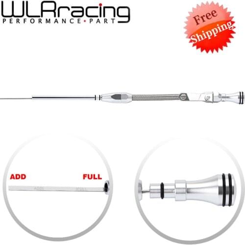 Stainless Braided Firewall Flexible Dipstick Engine Oil Dipstick Car Replacement For Chevy SB 265 283 327 350 383 400 SBC