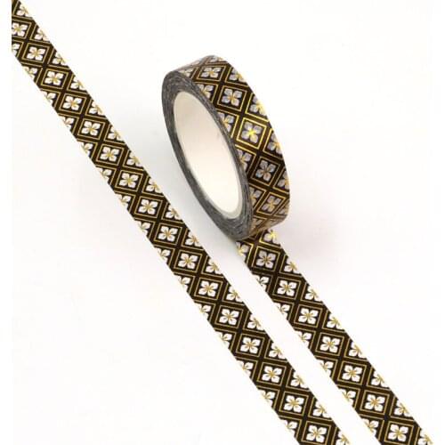 NEW 10pcs/Lot Decorative Cute Japanese Design Gold Foil Washi Tapes DIY Scrapbooking Planner Adhesive Masking Tape Stationery