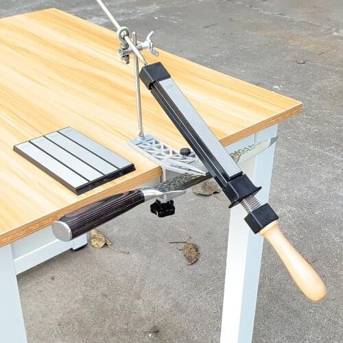 NEW Fixed angle knfie sharpener 4 Diamond stone Sharpening system Angle guide blade sharp Double-sided Apex edge kitchen bar